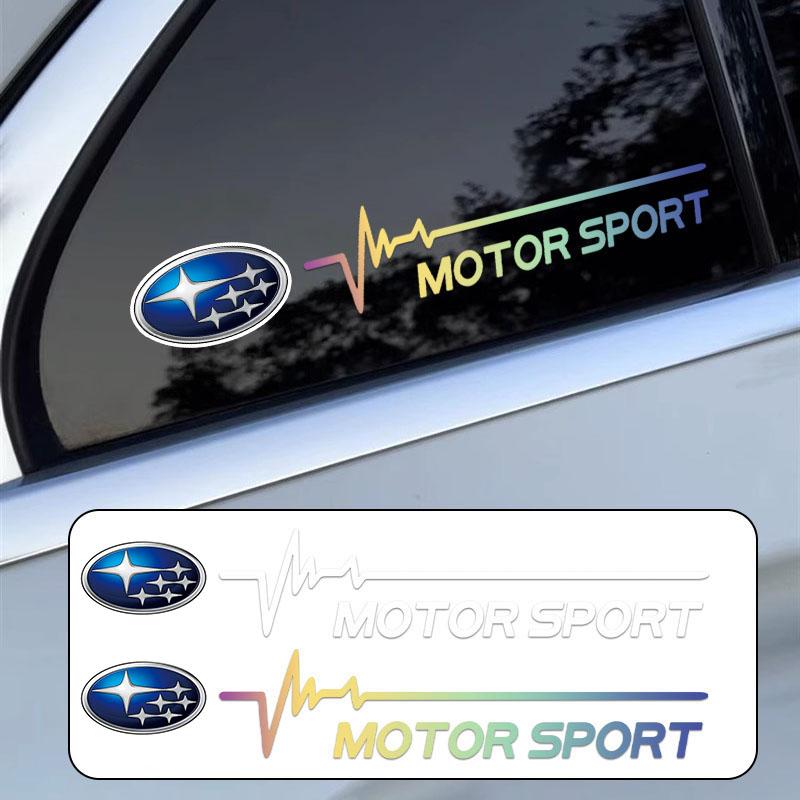 Motor Sport Car Sticker Laser Reflective Auto Window Decal For Subaru Impreza Legacy WRX STI BRZ Forester XV Outback Crosstrek Y17