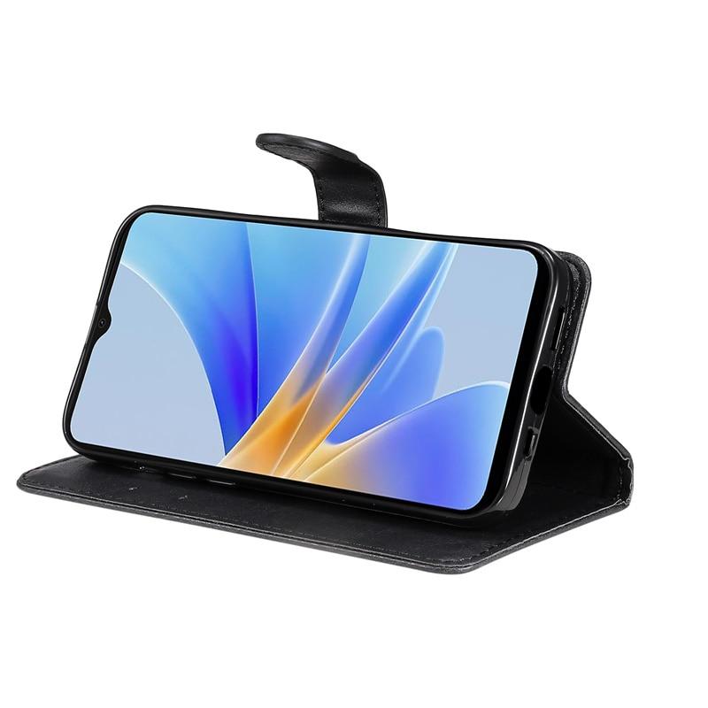 Роскошный модный однотонный кожаный флип-чехол для Oppo A17 A57 2022 5G 4G A77 A57S, чехол-кошелек, слот для карт, магнитный держатель-подставка, защитный чехол для телефона