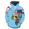 New Men's and Women's Christmas Printed Pullover with Hooded Loose Casual Hoodie Sweater