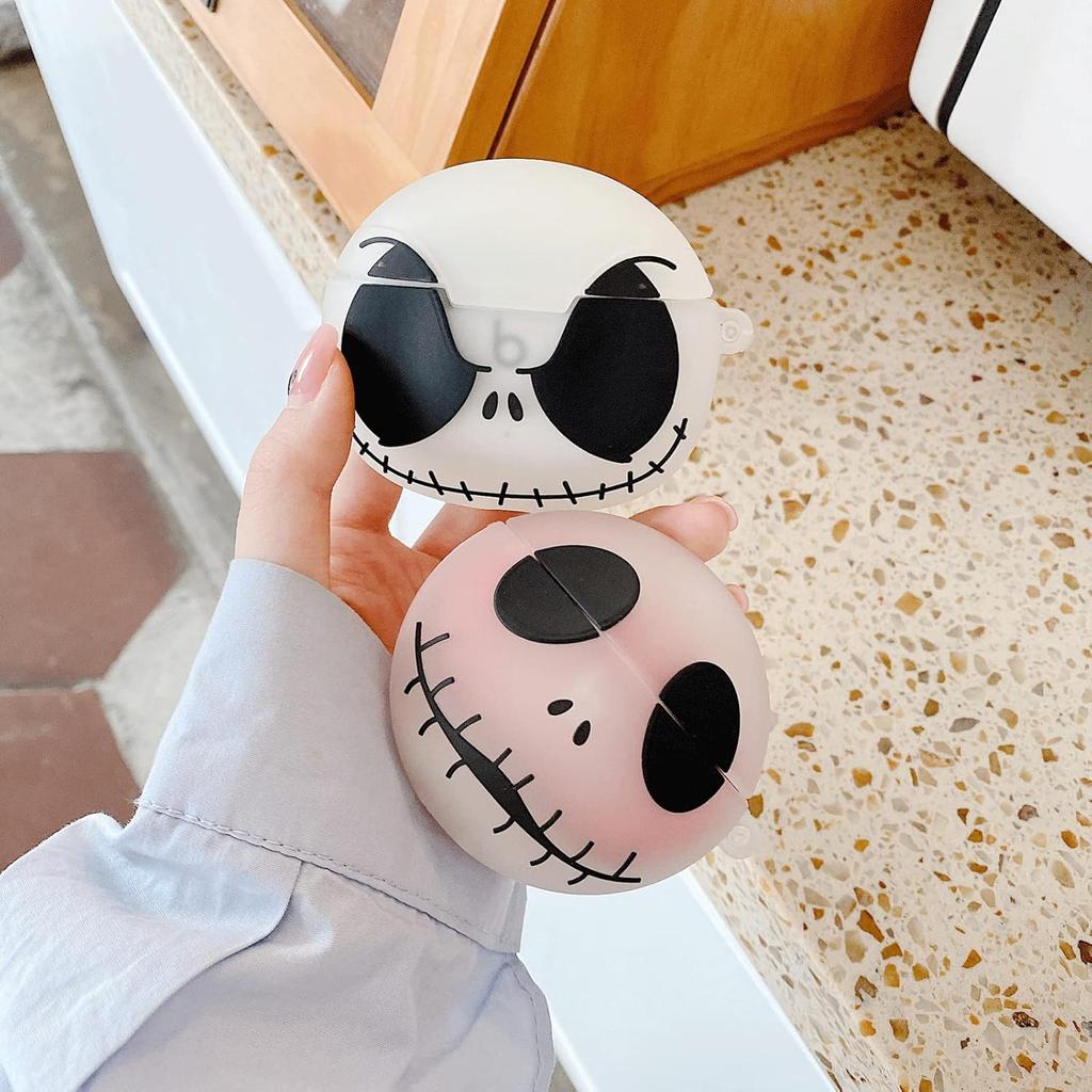 Super Creative Luminous Skull Design Case Compatible with Beats Studio Buds 2021 Cool Portable Accessories Shockproof Protector for Wireless Noise