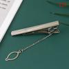 1Pc  Men Silver Necktie Tie Clip Stainless Steel Plain Clasp Bars Pins Clips