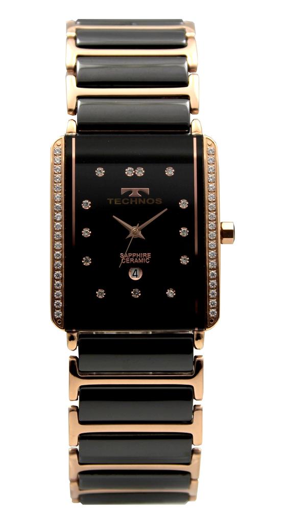 Мужские керамические часы Technos T9C09PB с датой, черные