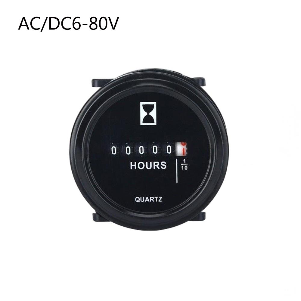 Hour Meter SH‑1 Mechanical Quartz Round Panel Mount Timer AC/DC6‑80V AC100‑250V Dust-proof High Precision Hour Counter3