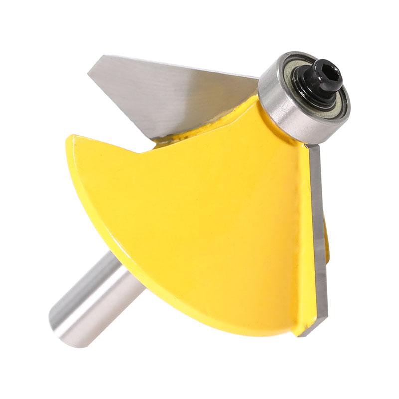 1 шт., 8 мм хвостовик, большой фрезерный станок с фаской и кромкой 45 градусов, режущий инструмент по дереву, фрезы для деревообработки