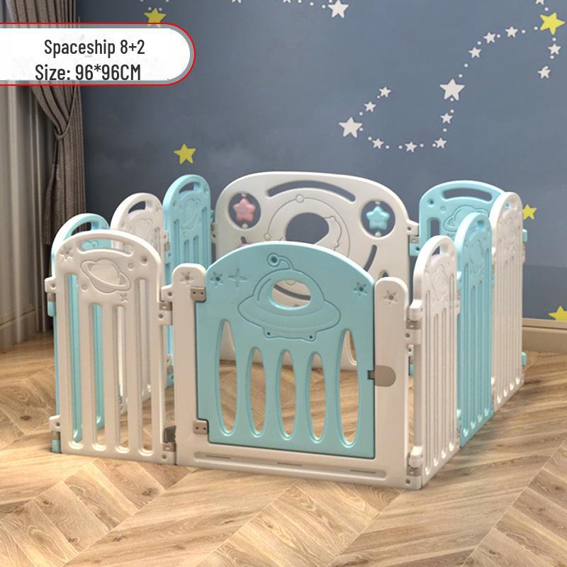 Детский безопасный манеж с ковриком для ползания в помещении и защитой от падений