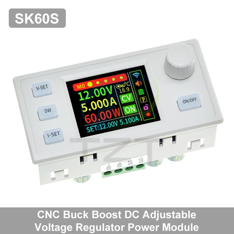 SK60 SK60S DC 6-36V 60W 5A Понижающе-повышающий преобразователь CNC Регулируемый модуль питания Постоянное напряжение Ток Солнечный модуль зарядки