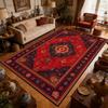 Persian Retro Red Large Living Room Carpet Antiskid Machine Washable Decoration Bedroom Luxury Rug Soft Fluffy Office Floor Mat