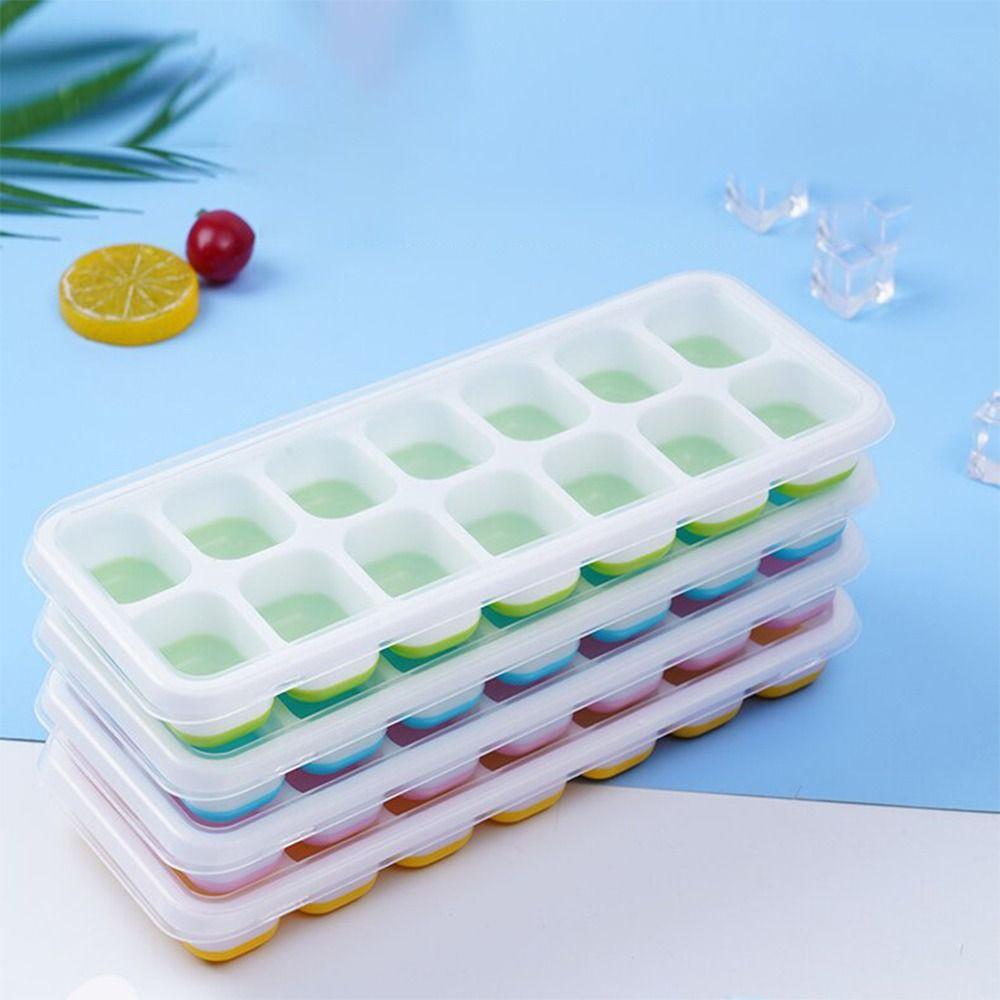 Silicone Ice Cube Tray Stackable Ice Blocks Maker Durable Square Ice Cube Tray DIY Cocktail