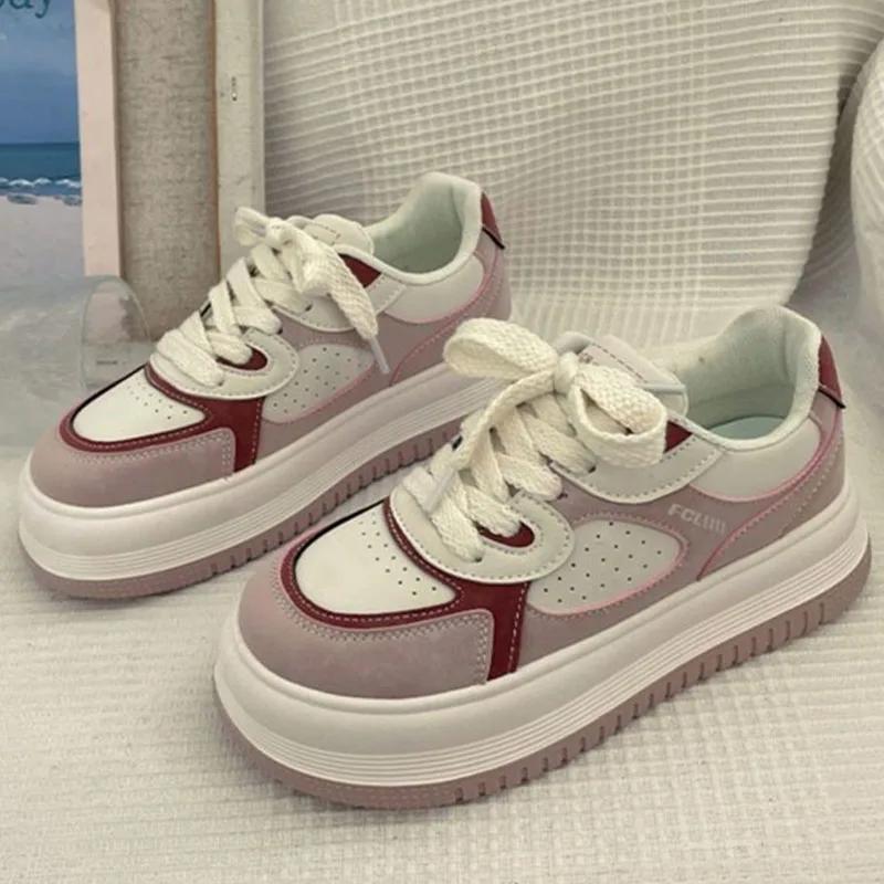 Обувь женская 2024 Modis All-Match повседневные женские кроссовки разноцветные круглые носки сабо на платформе новые милые ретро маленькие летние