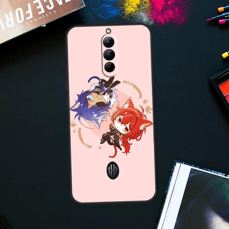 Ударный чехол Kaeya и Diluc Genshin для ZTE Nubia Red Magic 8 8S Pro Plus RedMagic 9 Pro Plus 6 7 6S 7S Pro 5S 6R 5G