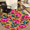 1PC Floral Pattern Chair Carpet for Office, Indoor Non-Slip Washable  Carpet, Soft Comfortable Mat For Office Room yy250930148