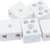 5Pcs 2 Postion 5 Hole Ceramic Wiring Terminal Block High Frequency Porcelain Dua