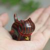 Colorful Animal Wood Carvings: Creative Mini Cat Handheld Decor