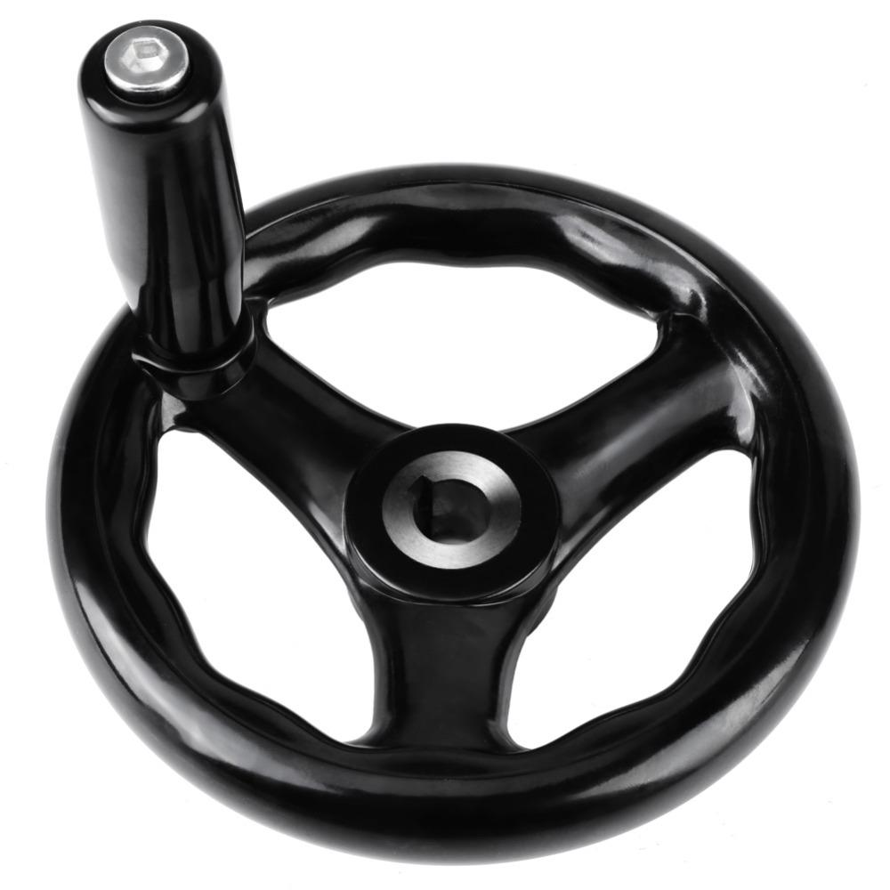 12mm Hole Diameter Lathe Hand Wheel Black Color Milling Machine Hand Wheel For Milling Machine