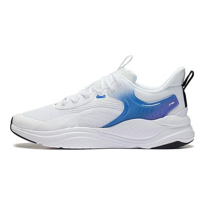 Li Ning Flow Cloud нескользящие износостойкие низкие спортивные повседневные туфли мужские кроссовки белые синие AGLS059-3