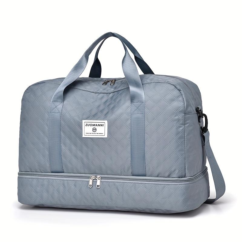 Ultra-Lightweight Large Capacity Argyle Travel Duffle Bag - Spacious & Highly Portable for Overnight Trips, Stylish Luggage Solution