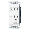 Cosmo Series Wide 21 Heat Notification Outlet Embedded Outlet with Earth With Shutoff Metal White WTN35123WK Sensitive/Tracking