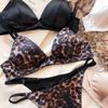 Summer Women Underwear Set Sexy Silken Triangle Cup Wireless Bras French Bralette Seamless Intimates Bra and Thong Lingerie Set