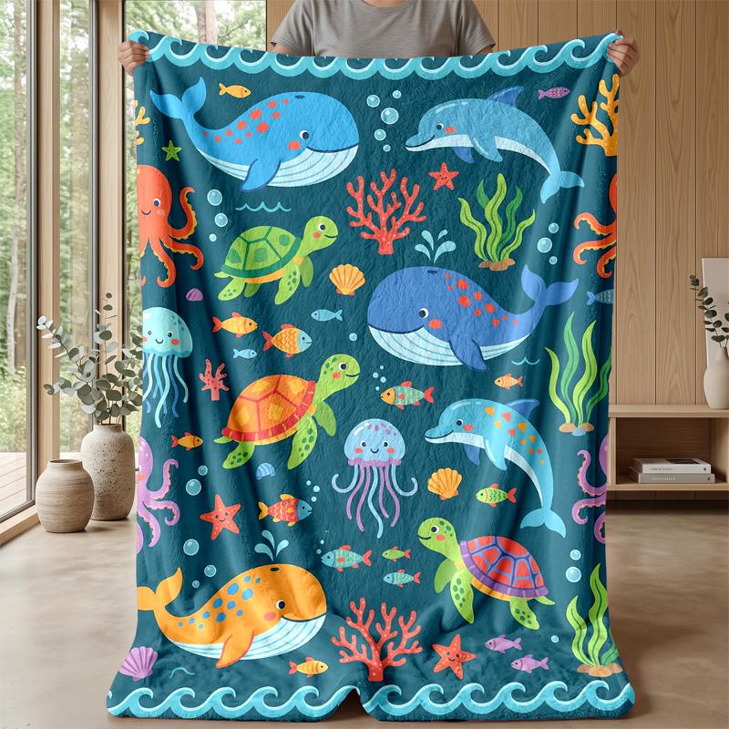Night Animals Resting Theme blanket Lightweight Warm Flannel Blanket Decorative Throw Blanket for Home Decoration