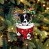 Acrylic Dog Christmas Tree Pendant Good-Looking Handmade Dog Christmas Ornament Hanging Cartoon Christmas Decoration Office