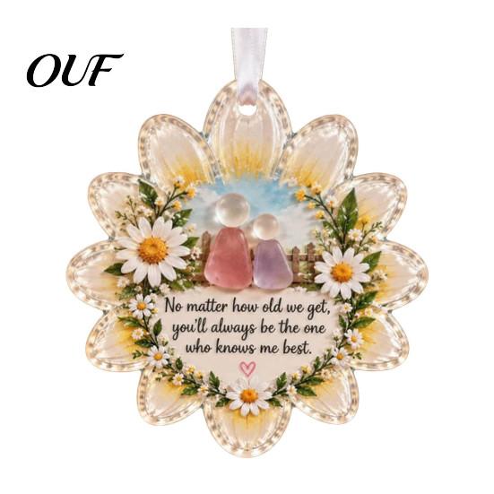 Xmas Fireplace Wall Ornaments Heartfelt Holiday Keepsake Ornament, Acrylic Hanging Decoration for Loved Ornament Set Ones, Christmas Tree Pendant Home