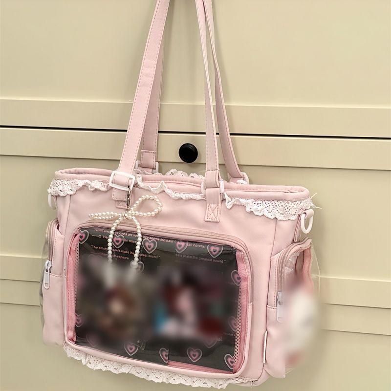 Сумка для хранения Baji в японском стиле, сумка Ita Bag большой вместимости, милая сумка-тоут Y2k, прозрачный набор для демонстрации периферийных устройств в стиле аниме и айдолов.