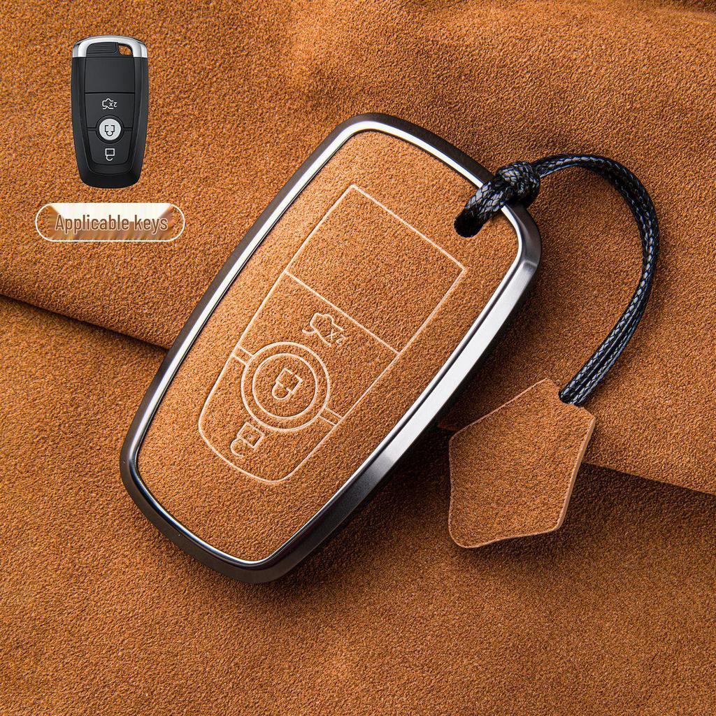 Premium Sheepskin Key Cover for Ford Explorer ST, Edge L, Mondeo EVOS