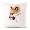 Norwegian Feng Shui Cartoon Fox Digital Printing Short Plush Pillow Covers For Car Sofa Office Cushion Cover Home Goods
