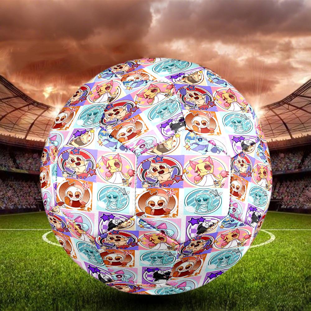 Dandy's World Print Size 5 Soccer Ball, Standard Match Football for Sports Game and Team Practice, Ideal Gift for Soccer Fans