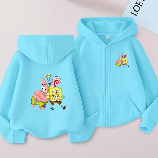 Kids Cardigan Sweatshirt Girls Boy 3-12 Years Hoodie Zipper Style Popular Anime Print Sports Casual Fashion Loose Coat Clothing