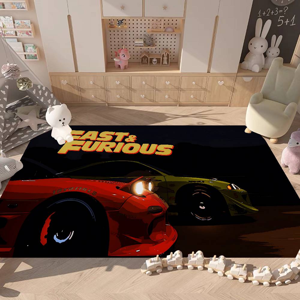 Movie F-Fast Cool Furious Floor Mat INS Style Soft Bedroom Floor House Laundry Room Mat Anti-skid Household Carpets