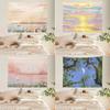 Sea Boat Sunset Creative Painting Hanging Cloth Home Wall Decoration Tapestry Bedroom Living Room Tapestry