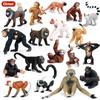 Oenux Simulation Wild Animal Chimpanzee Orangutan Gorilla Tree Sloth Monkey Model Action Figures Garden Miniature Decoration Toy