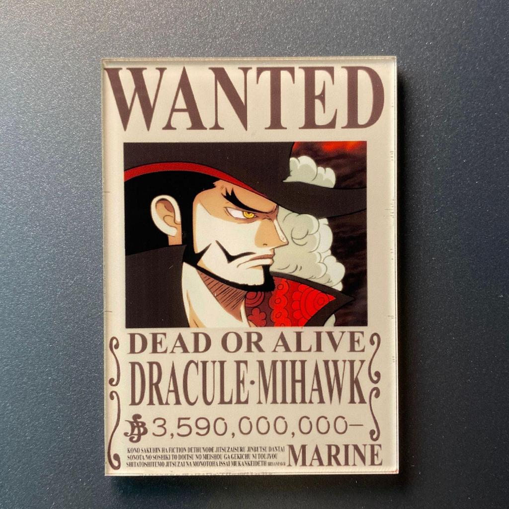 Creative One Piece Wanted Poster Magnet - Anime Cartoon Fridge Decor & Message Sticker