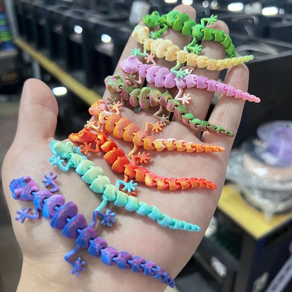 20Pcs Lifelike 3D Printed Gecko Model Simulation 3D Printed Lizard Indoor Decoration
