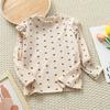 Girls' Floral Long-Sleeve Base Layer - Trendy Autumn/Winter Top for Kids
