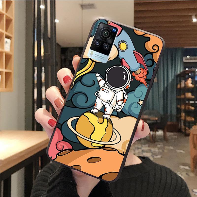 Милый чехол для телефона с изображением астронавта для VIVO V21E V21 V23 V23E V2109 Y53S Y33S Y55 Y76 Y31 Y21 Y72 Y01 Y21S Y11S