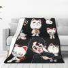 Turbo Granny Cat Flannel Blankets Spring  Soft Throw Blanket for Children Bedroom Aesthetic Bedspread Sofa Bed Cover