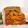 1pc Garfield Pizza All-Season Comfort, Outdoor Flannel Blanket - Soft, Warm & Cozy for Naps, Camping & Travel 108