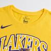Nike Коллаборация НБА Футболка Los Angeles Lakers Dri-Fit SS25 Повседневная с круглым вырезом и коротким рукавом Детские топы Желтый 3Z2B7BAYX-LAK