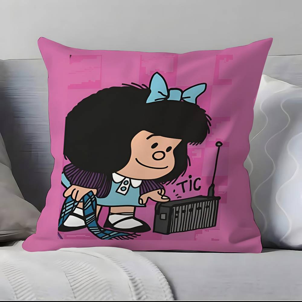 Cartoon M-M-Mafaldas Pillow Case Pillowcase Soft Skin Friendly & Comfortable With A Hidden Zipper