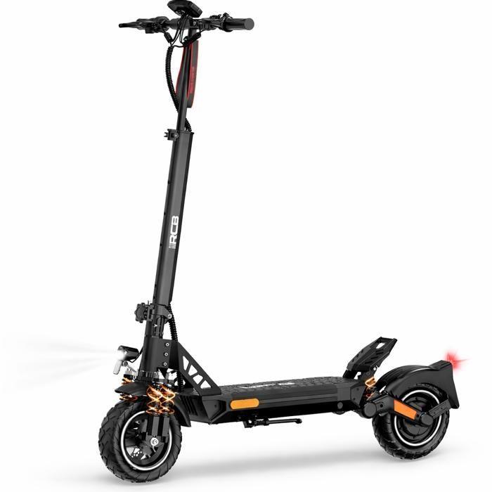 Trottinette Électrique D5 ABE 500W 48V 20.8Ah Autonomie 100km Pneus 10'' Freins à Disque Double Pliable avec APP RCB Noir