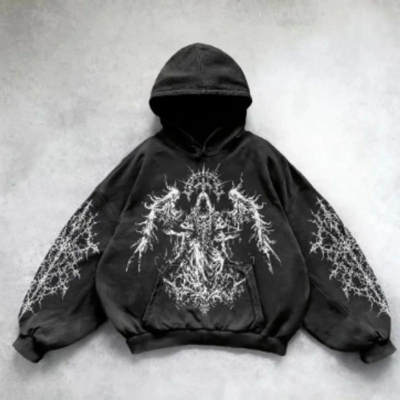 Толстовка с капюшоном Heavy Washed Man, готическая одежда, ретро-стиль, женский пуловер, повседневная мода для мужчин, Harajuku
