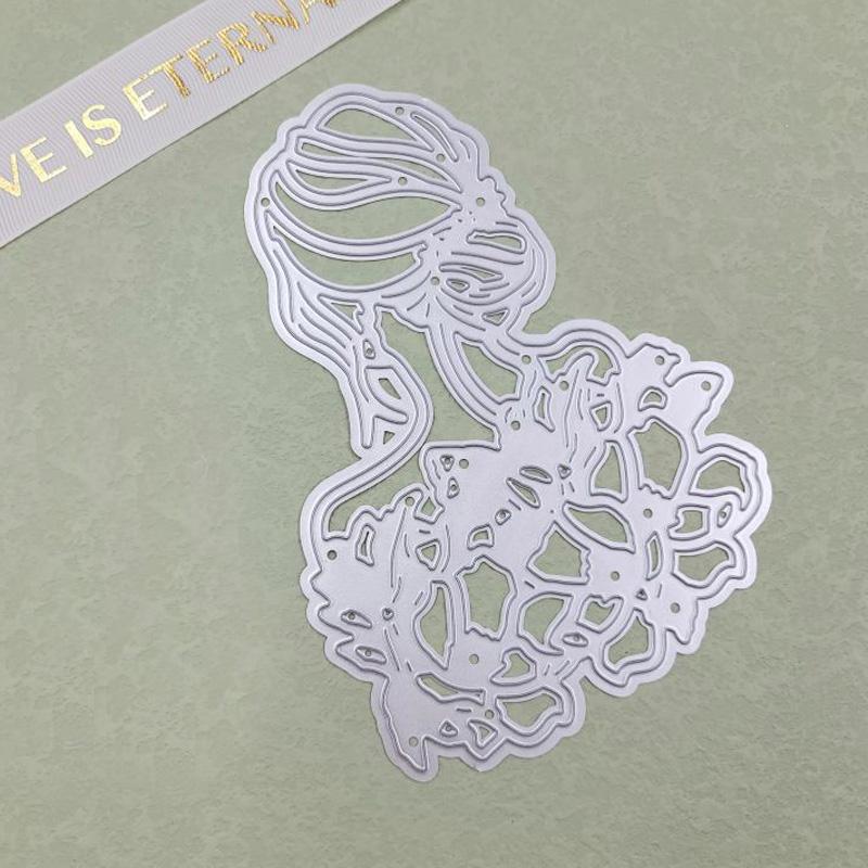 Girl Back Design Style Metal Cutting Die Stencil for DIY Scrapbooking Album Photo Embossing Paper Card Craft Decor