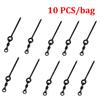 10PCS Boilie Screw with Mirco Ring Swivel for Ronnie Rig D-Rig Chod Rig Terminal Tackle Bait Holder Screw Carp Fishing Accessory