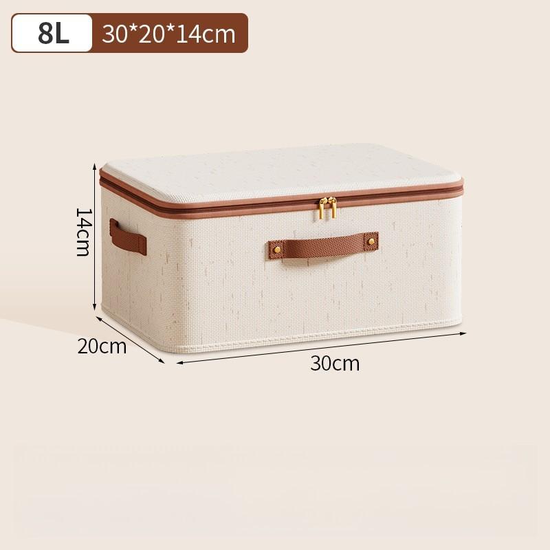 Large Foldable Storage Box with Dustproof Lid and Handles for Bedroom Use