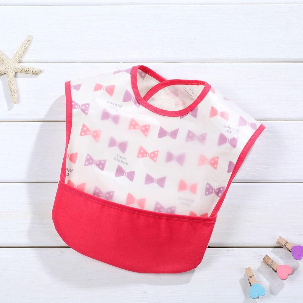 Водонепроницаемый детский слюнявчик с карманом - Дизайн, не требующий стирки