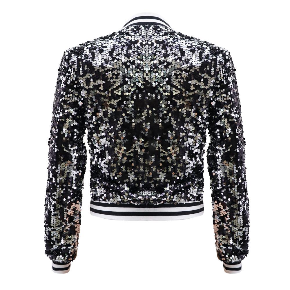Autumn and Winter Sequins Long Sleeve Women's Jacket