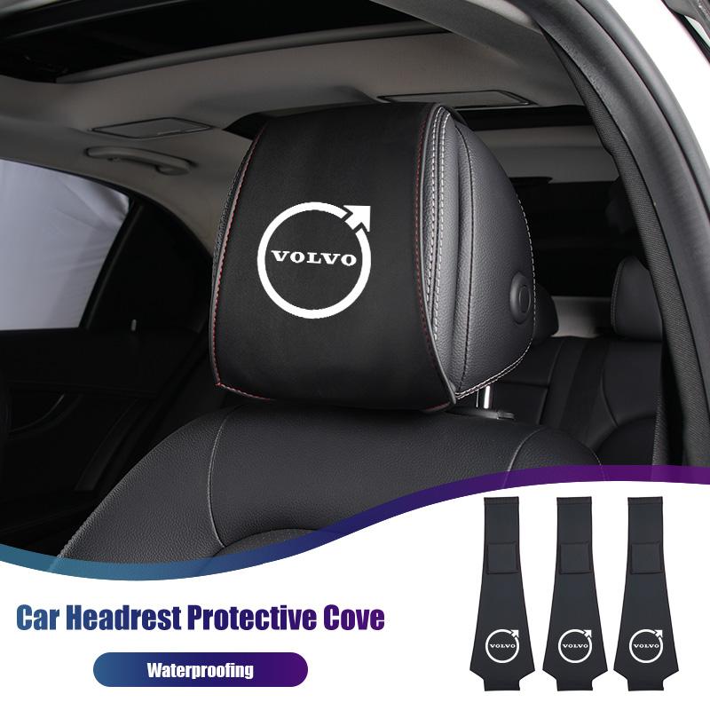 Car Stickers Leather Headrest Protective Cover Storage Bag For Volvo XC40 XC60 XC70 XC90 T6 V40 V60 V90 S60 S80 S90 OE8