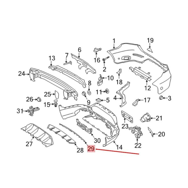 Mercedes W253 Bumper Trim (2018-2023 Models)